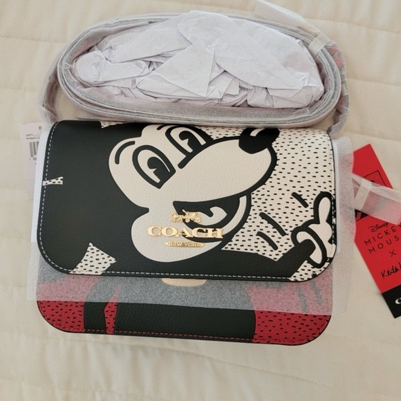 Coach Disney Mickey Mouse X Keith Haring Brynn Crossbody NWT - Picture 2 of 3